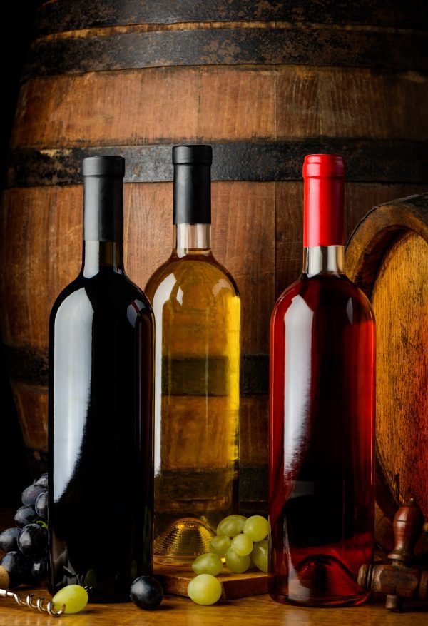 rôzne druhy vín